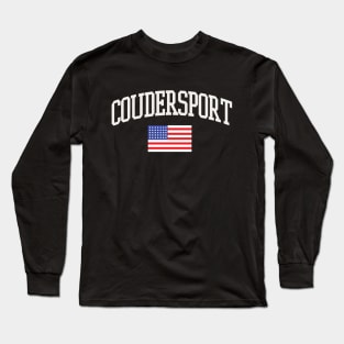 Coudersport PA American Flag Bear Potter County Long Sleeve T-Shirt